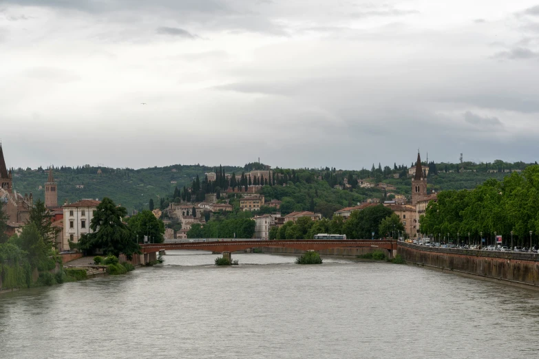 a river with a cityscape in the background