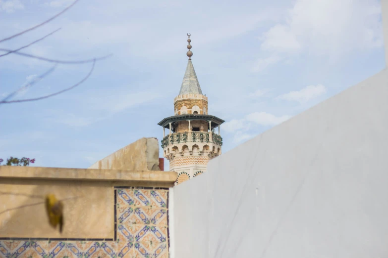 a tower with a clock built into it