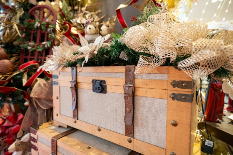 decorative items on display in a shop