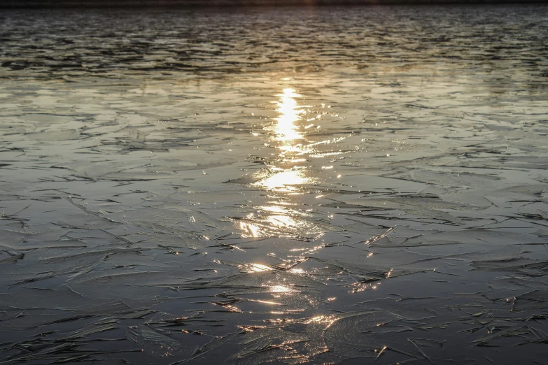 a large body of water surrounded by land