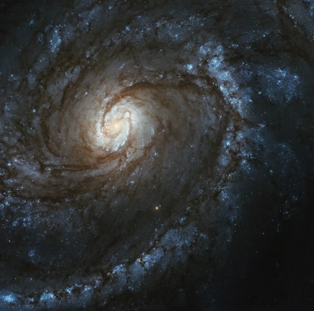 a spiral space is shown in the dark