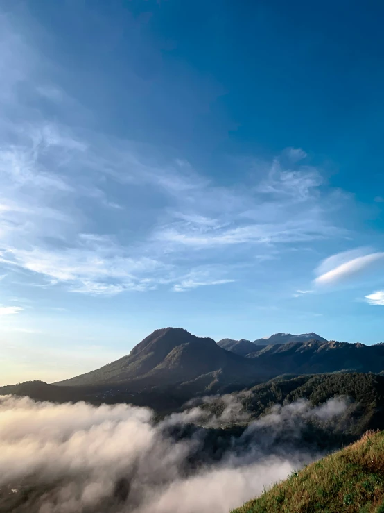 the view from the top of a mountain looks very scenic