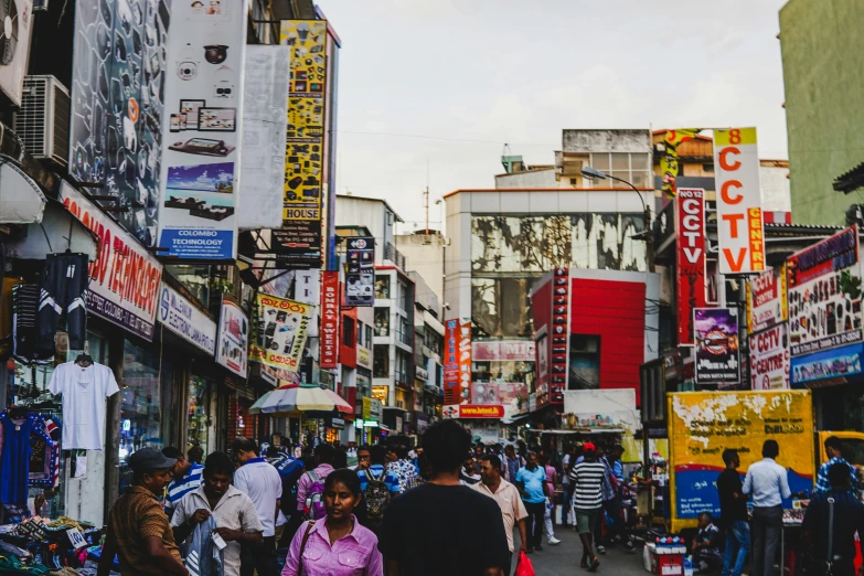 a view of a large number of people in the city