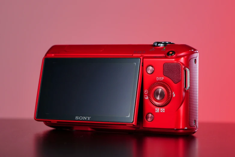 the front view of an electronic device is red