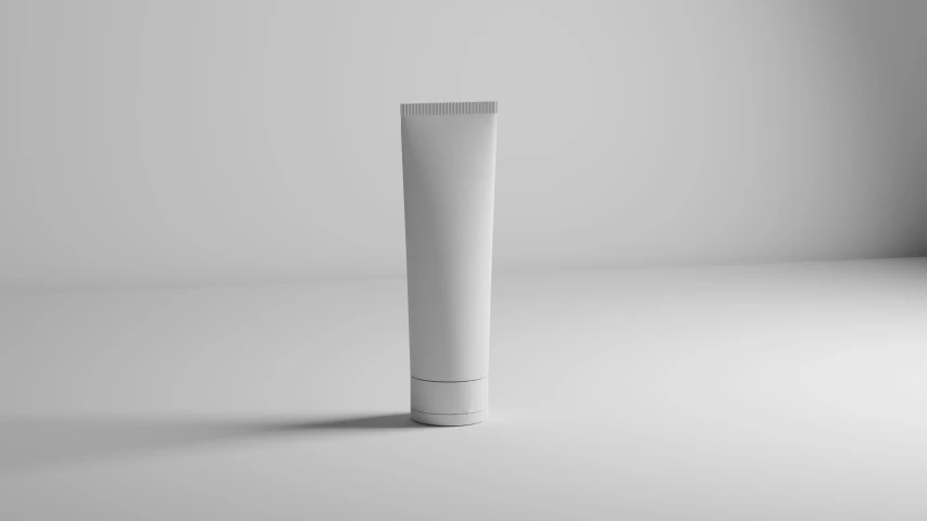 a tall, white cylindrical tube that has been extended for the camera