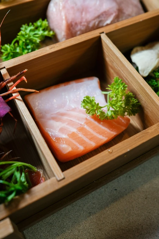 a box with some food inside it on the table