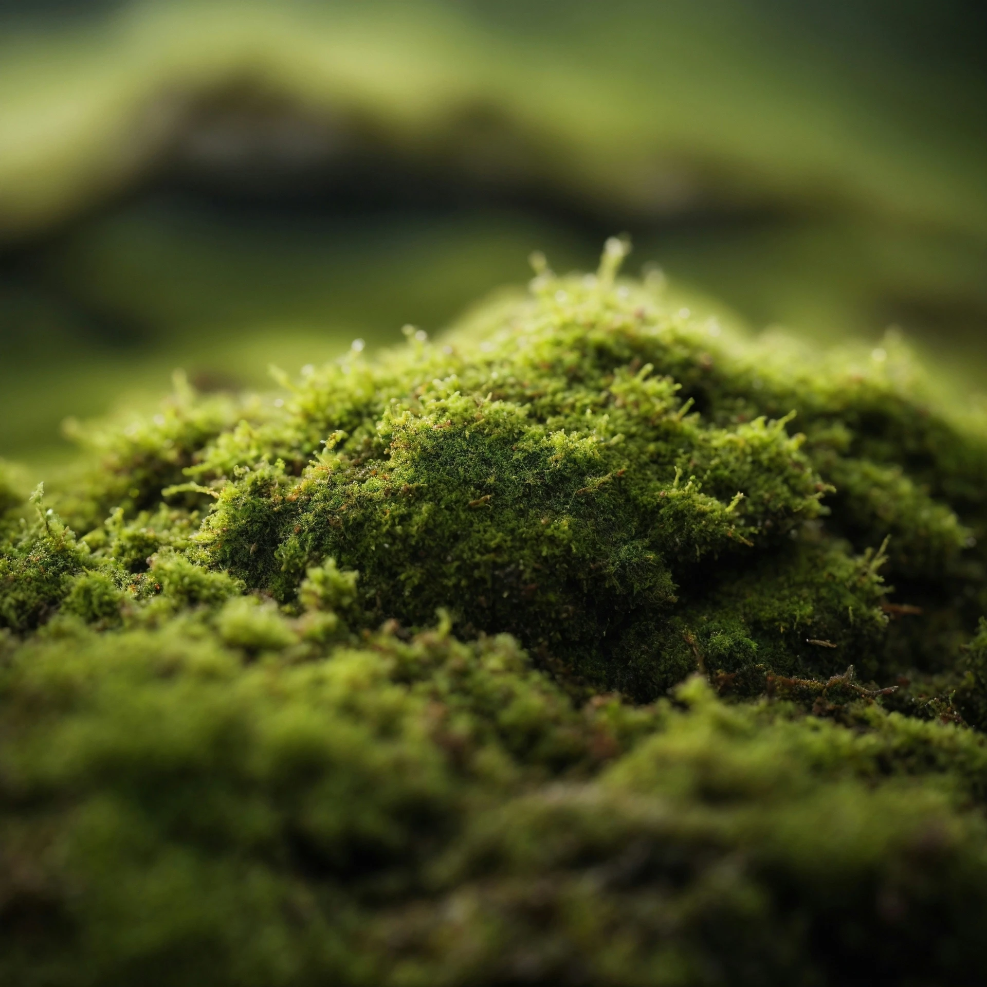 a closeup picture of some moss