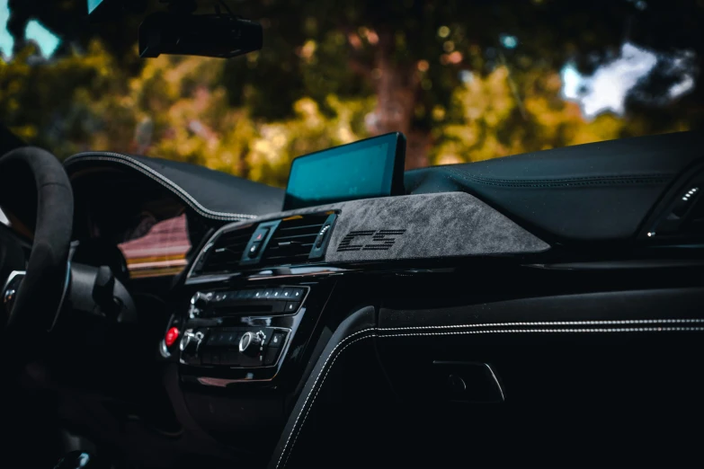 an interior view of the inside of a car