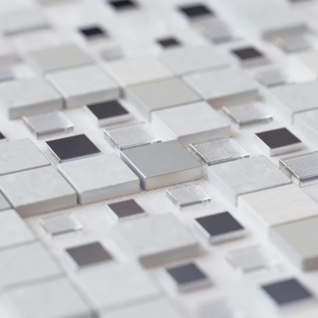 an abstract grey and white background with squares and rectangles