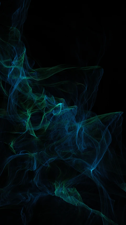 some sort of blurry abstract image in blue and green