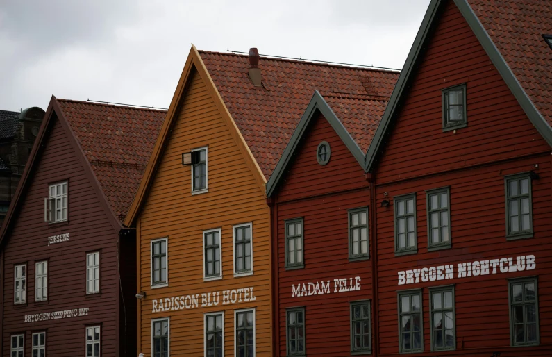 a row of houses in a european country