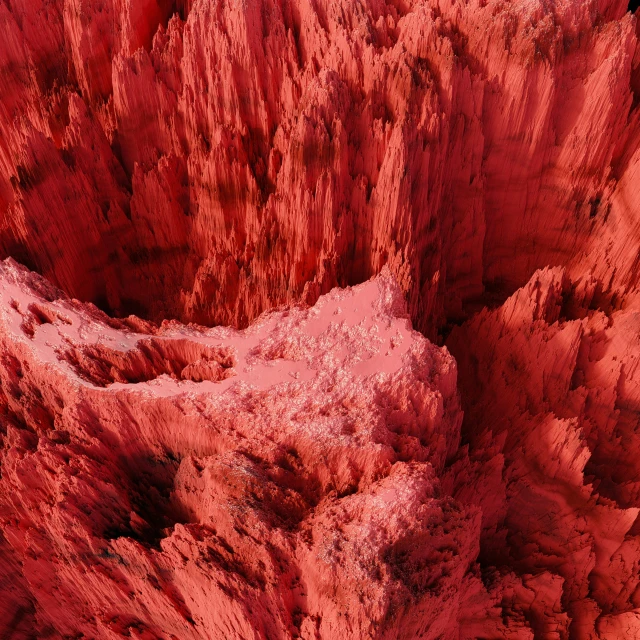 an aerial po of the red rock formation