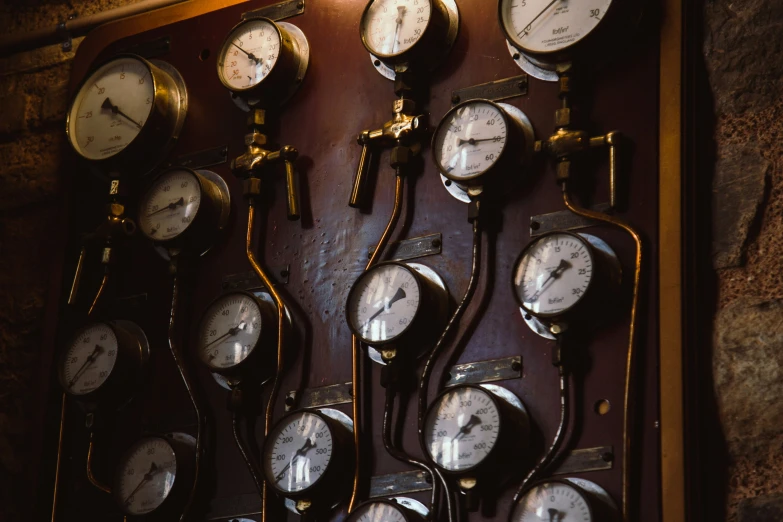 many different clocks all around the clock tower