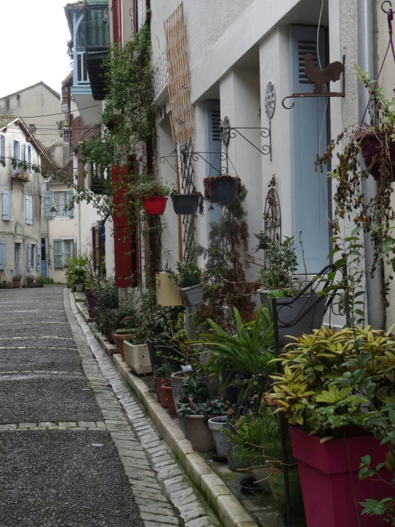 a street in the middle of a town