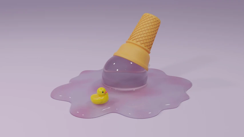 a ice cream cone with an ice cream cone as the cap