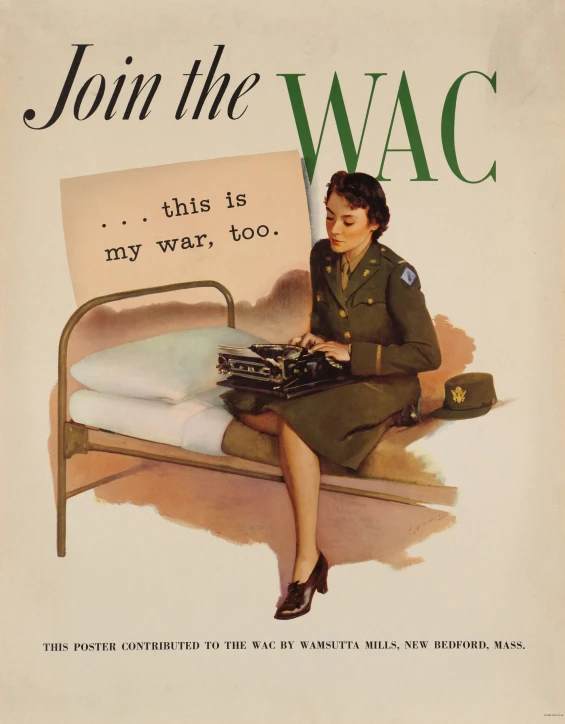 this is a picture of a woman in a war propaganda poster