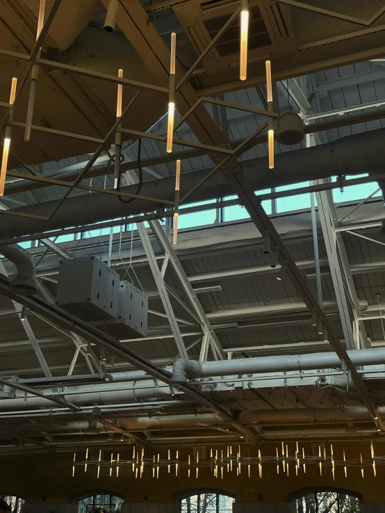 the view of a ceiling from an outdoor area