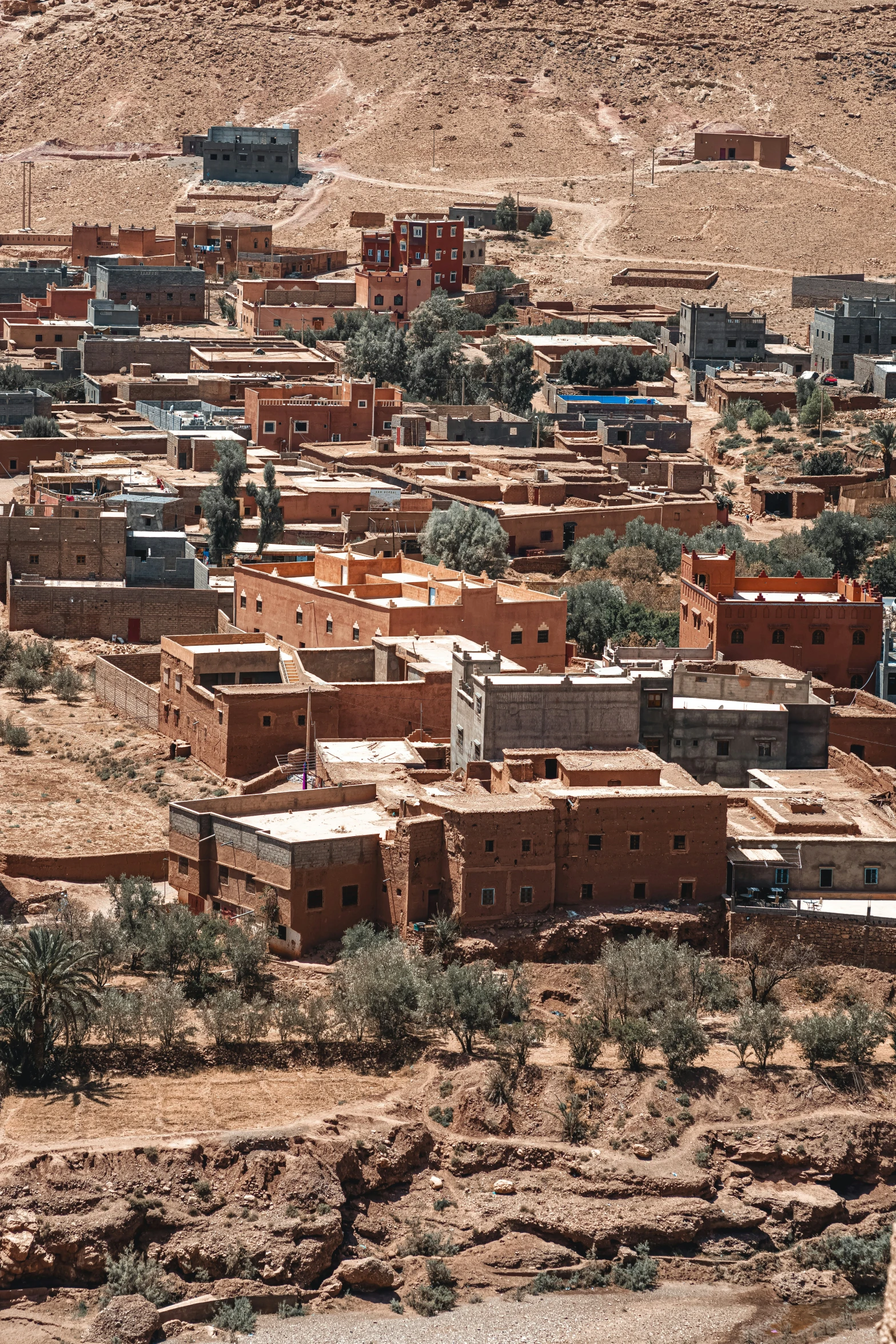 a large group of houses that are in the desert