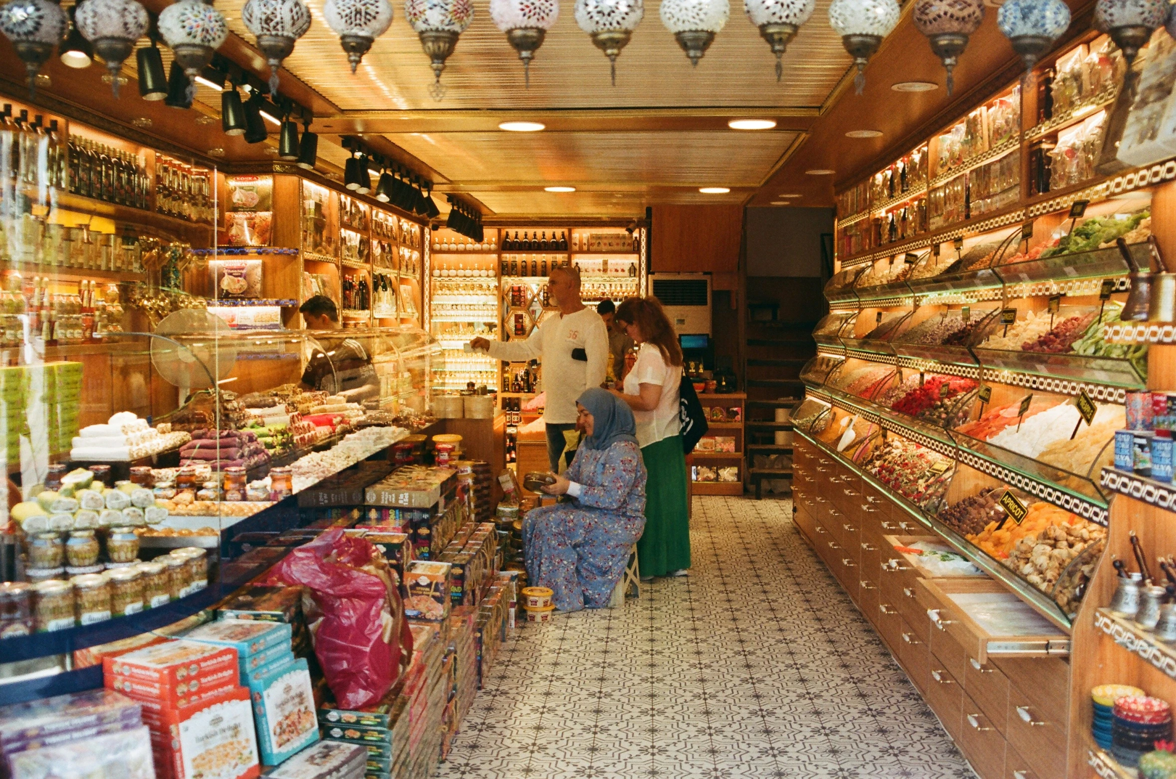 the store has many shelves full of fresh items