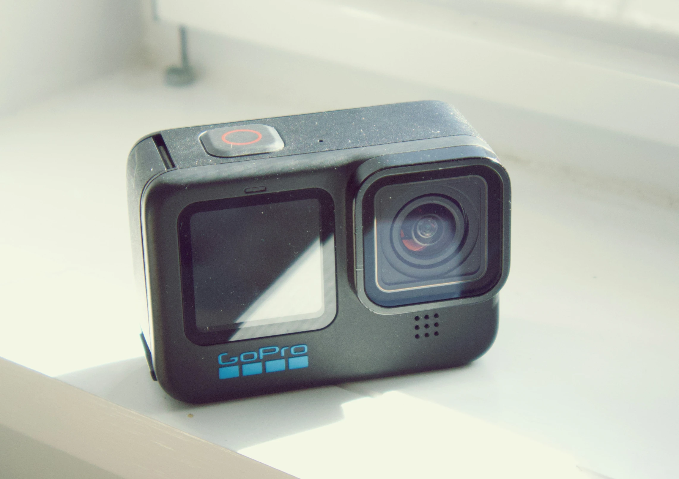 a video camera sits on top of the table