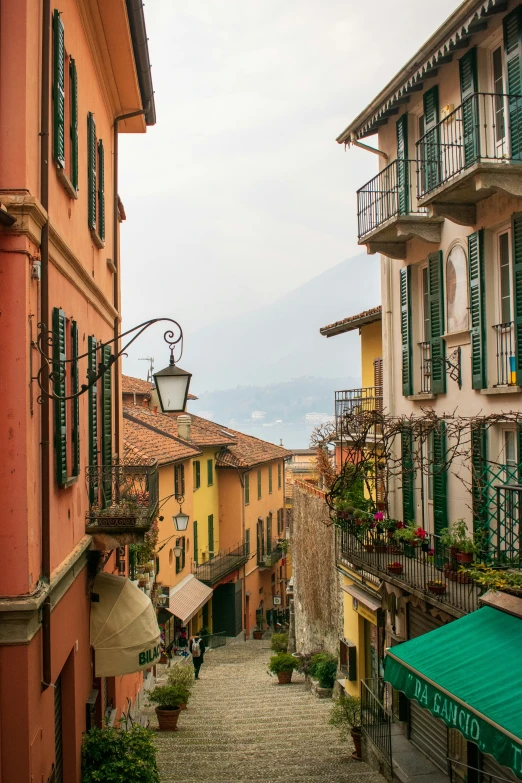 a street has many buildings along side of it