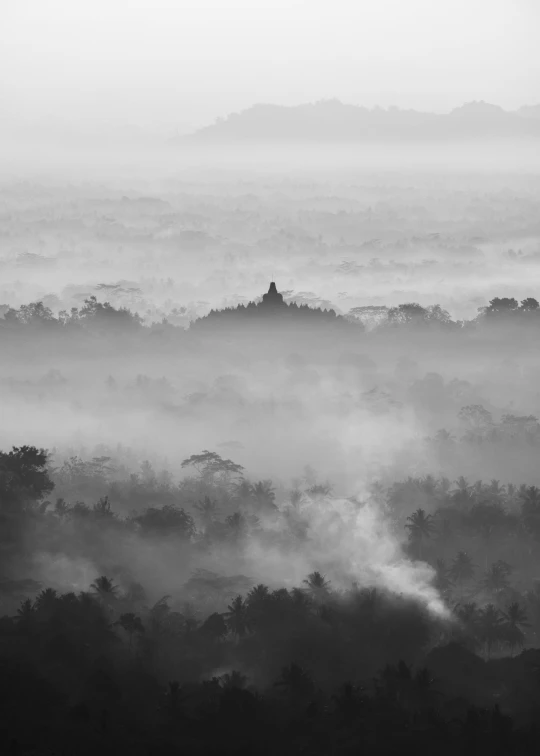 this is a black and white po of the mountains