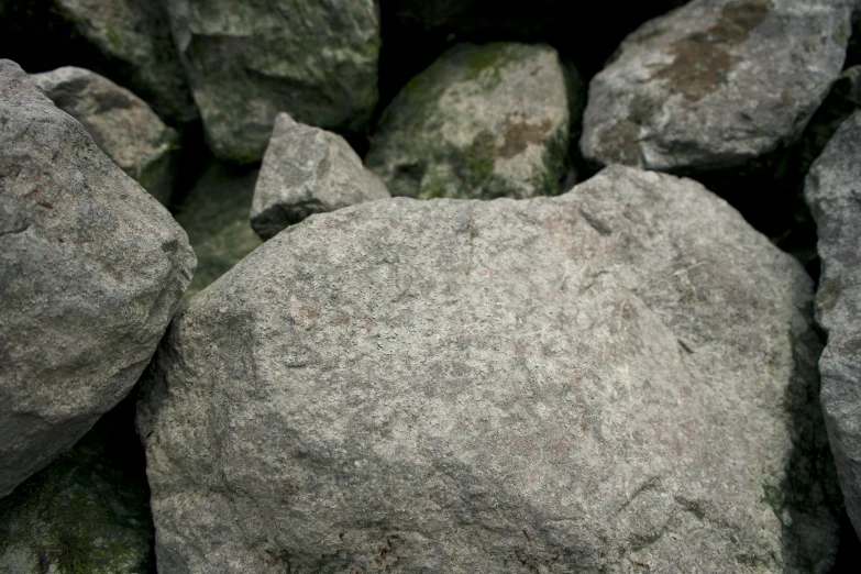 rocks are arranged in the rock field