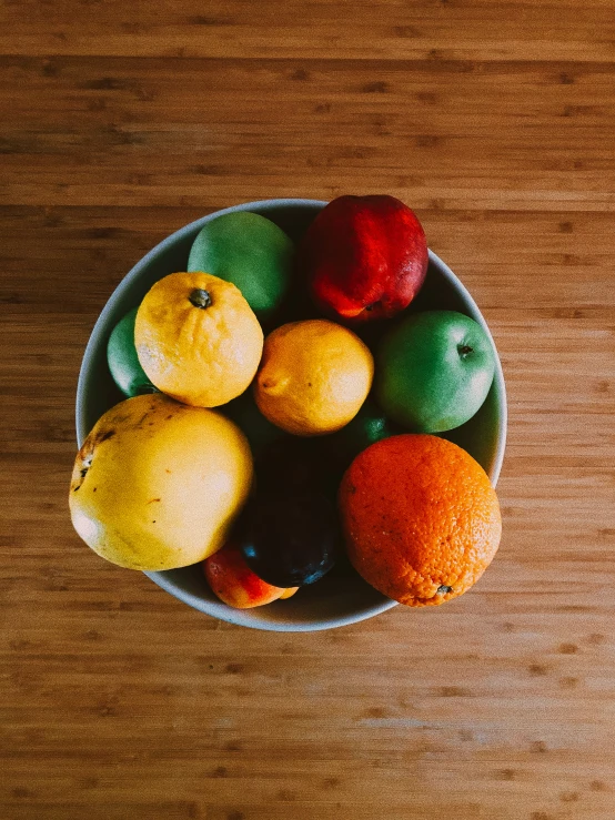 a bowl filled with different kinds of fruit