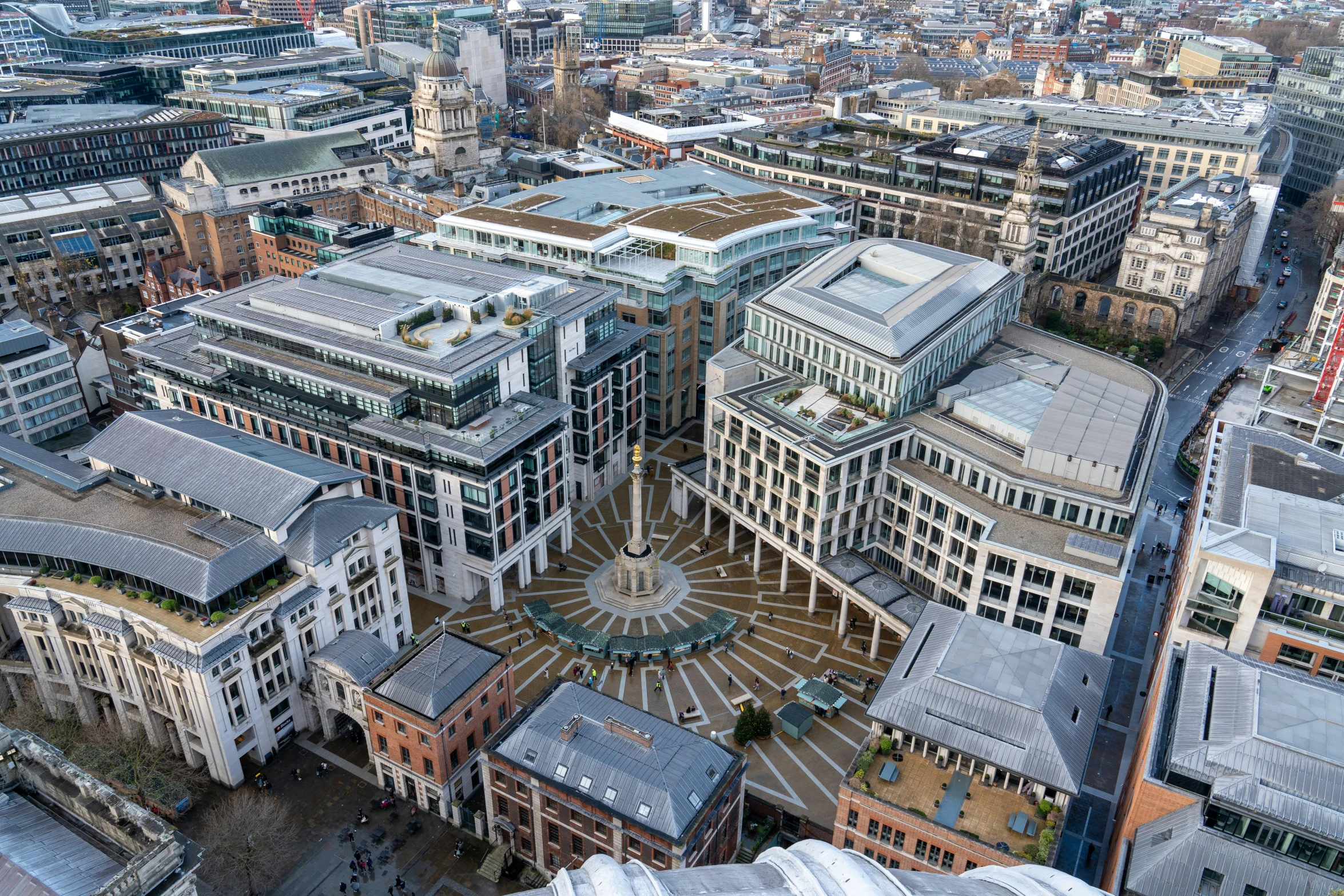 the view from the top of a very tall building