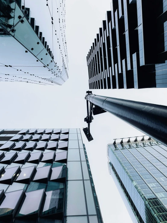 looking up at modern architecture in berlin, germany