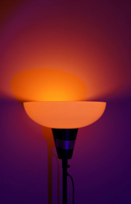 there is an image of a lamp that has a light on