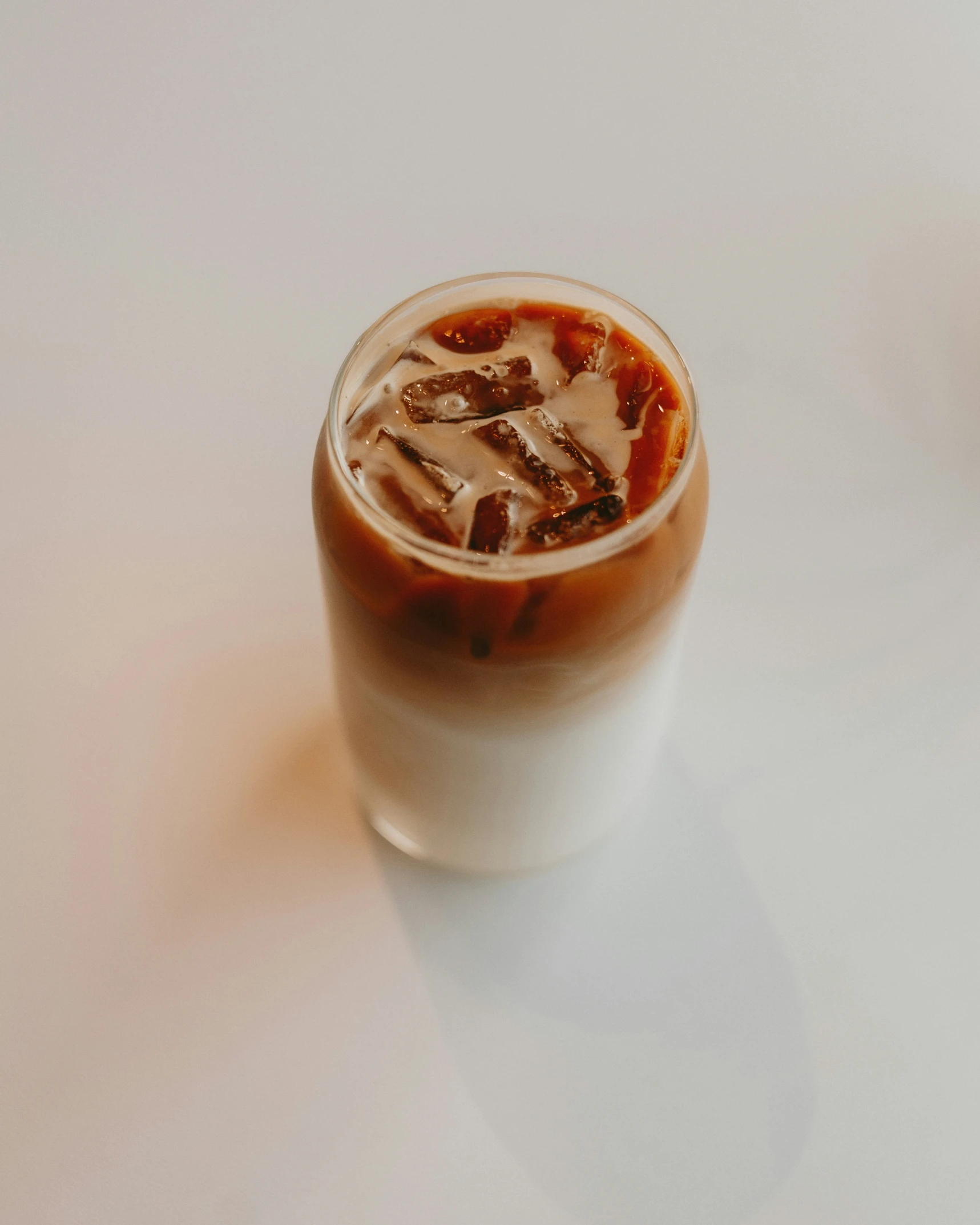 iced coffee with cream and chocolate toppings on a table