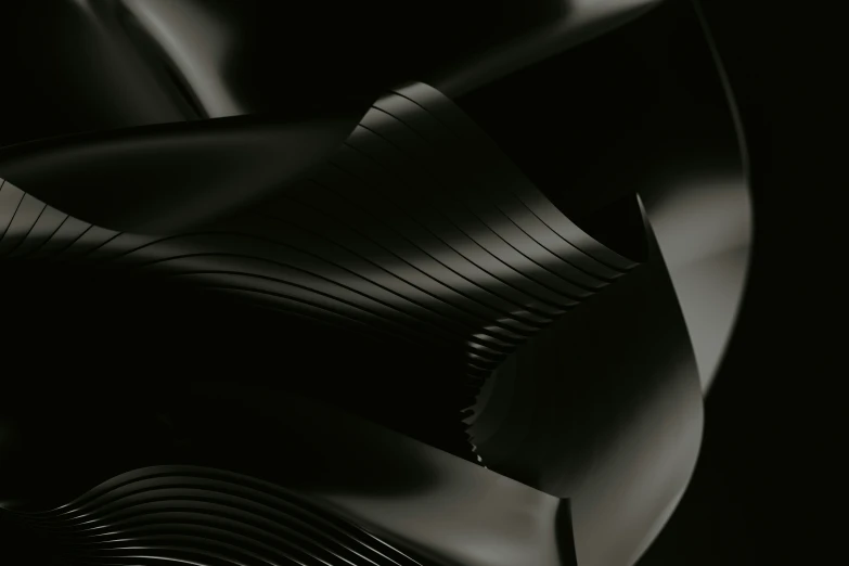 the curves of a sculpture are painted black