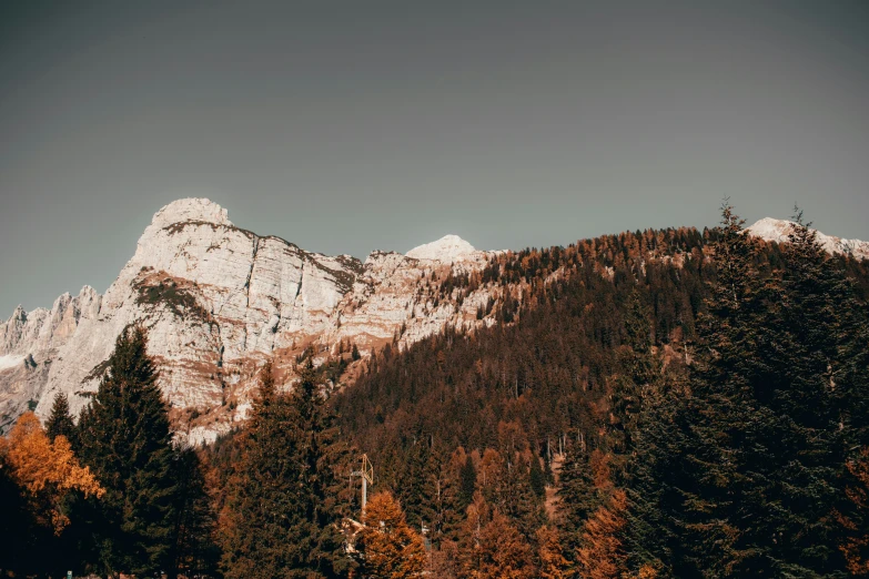 mountains that have snow on them are seen