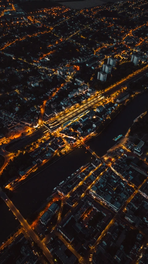 this is an aerial view of a city