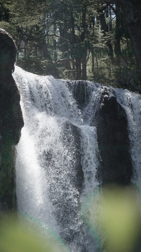 this is a waterfall, with water gushing from it