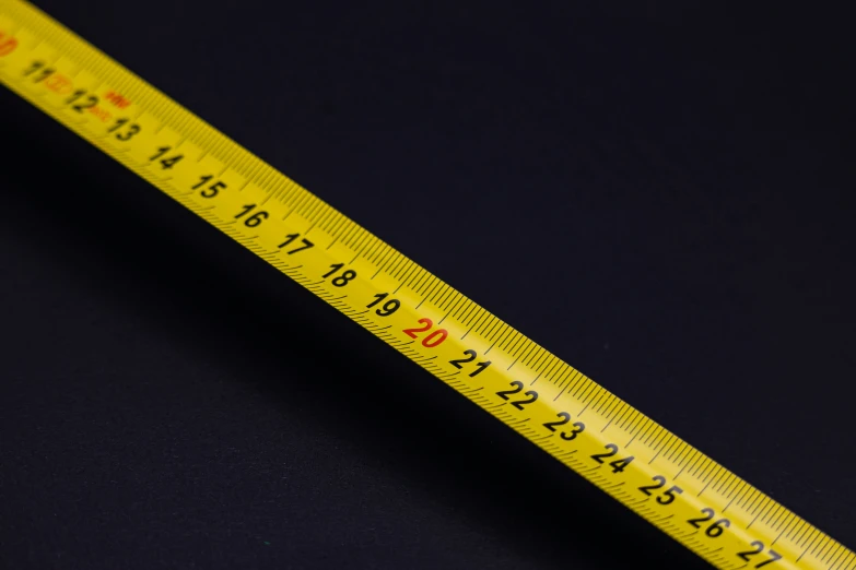 a ruler with the bottom half up showing numbers