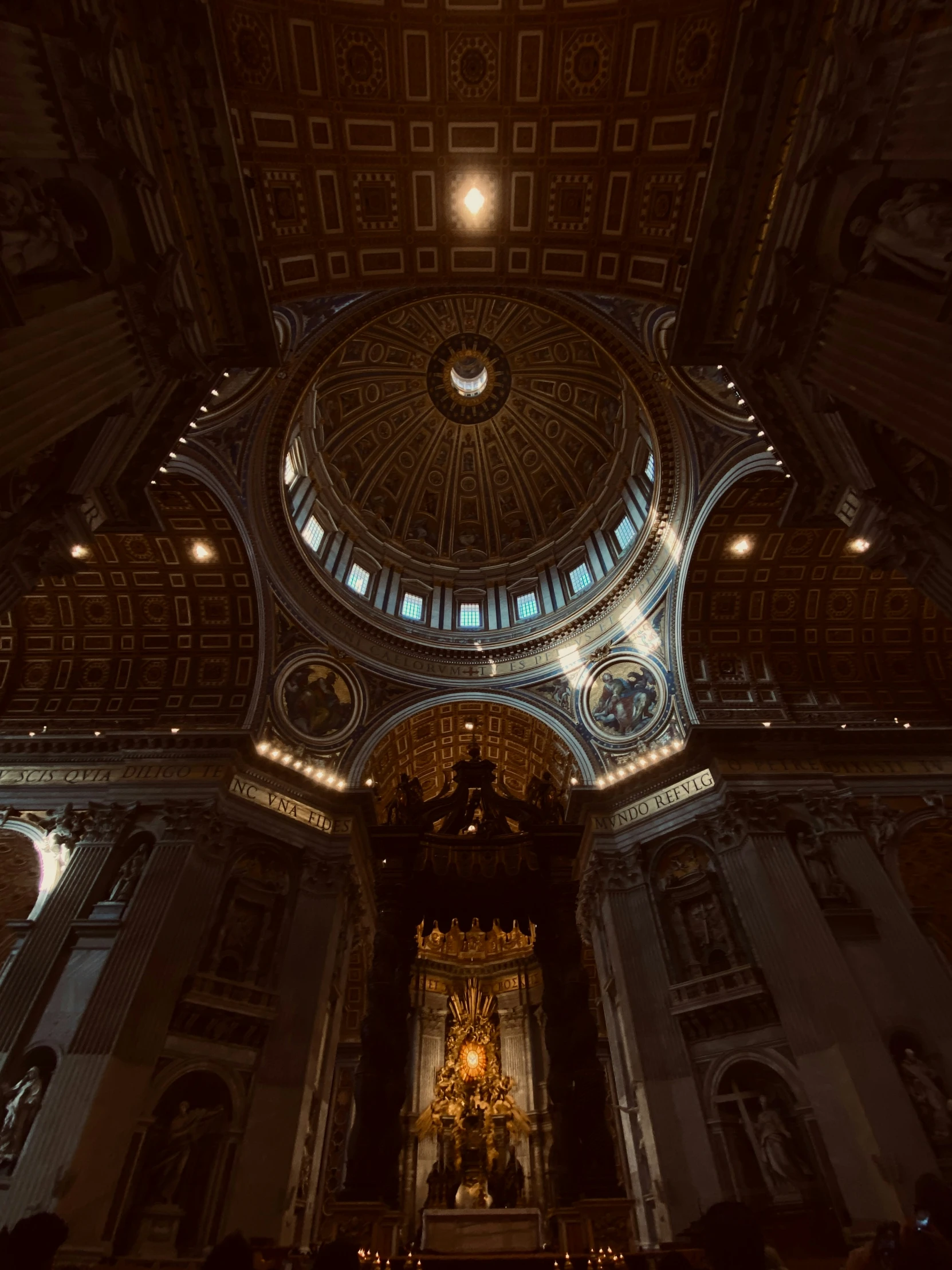 the inside of a large church that has a vaulted ceiling