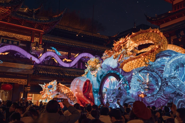 a display is shown during a chinese new year celetion