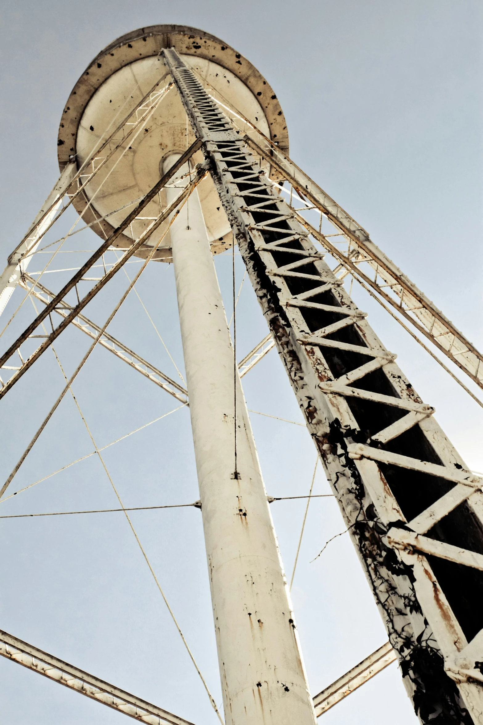 the top of the water tower has been washed away