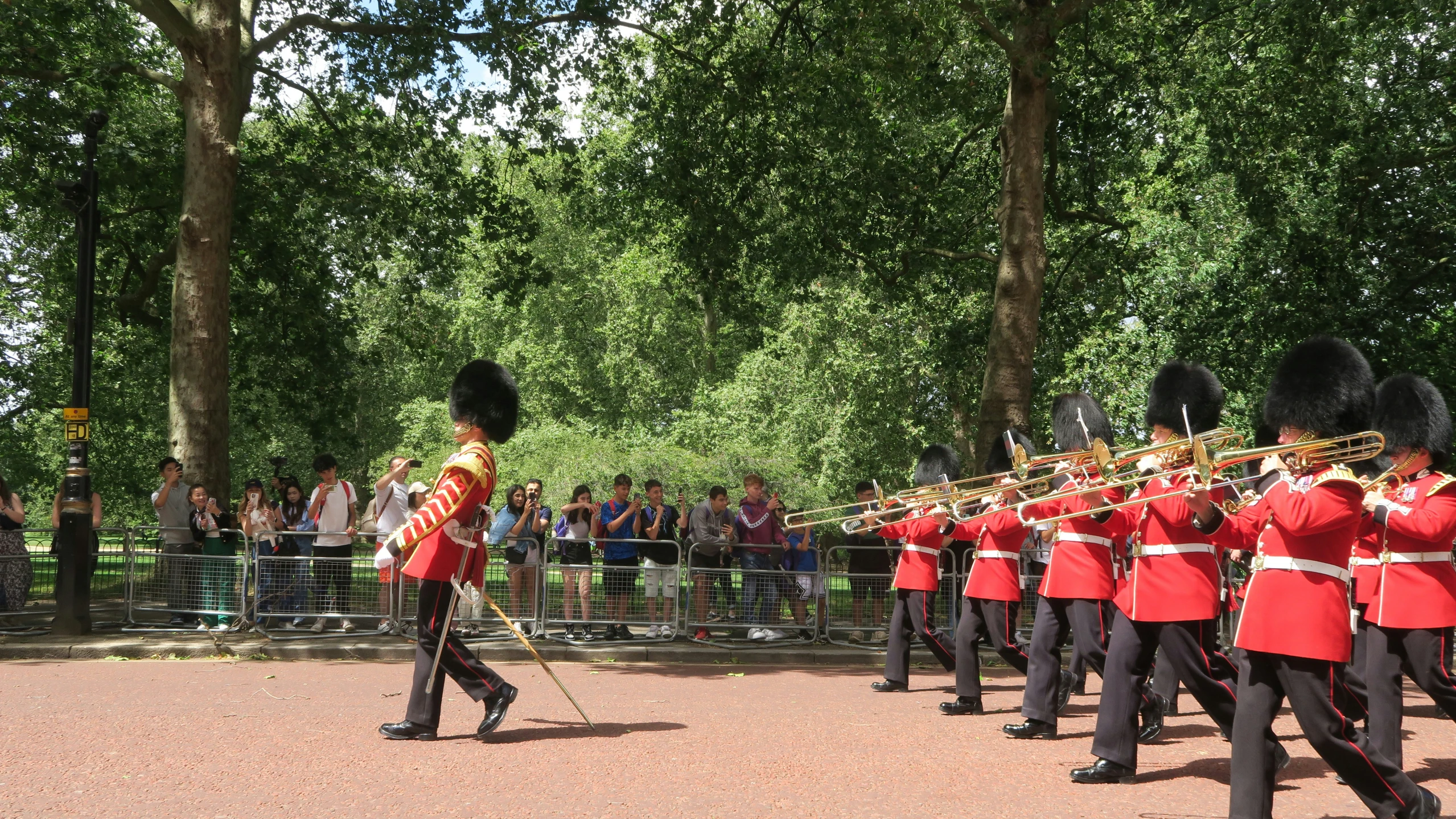 an image of a band that is in the street