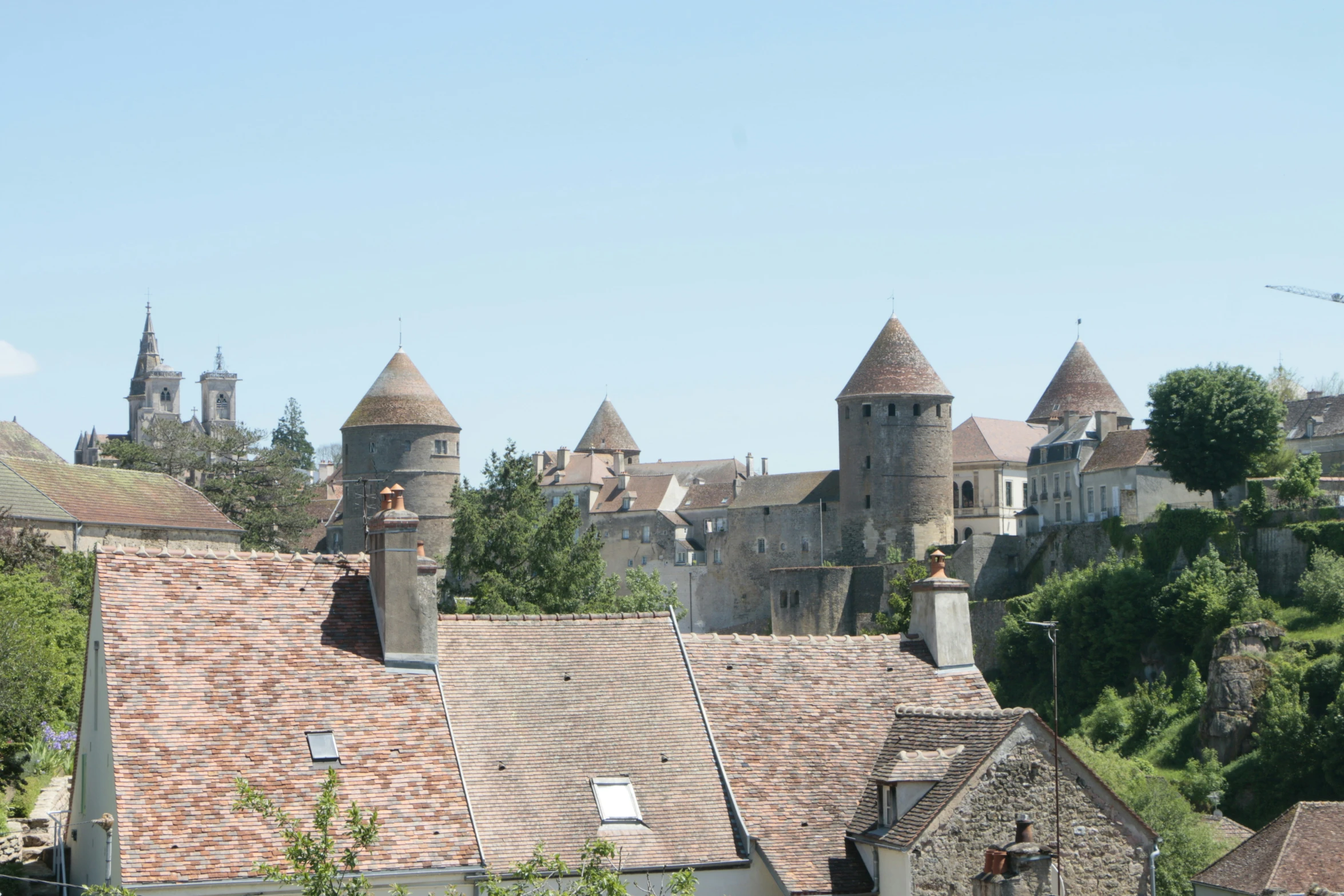 large buildings with towers that look very old