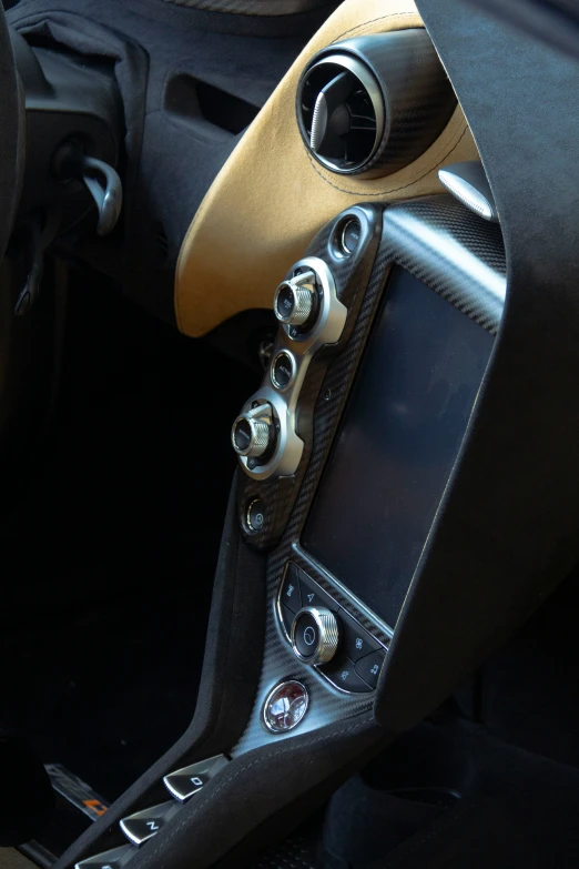an image of the controls and interior of a car