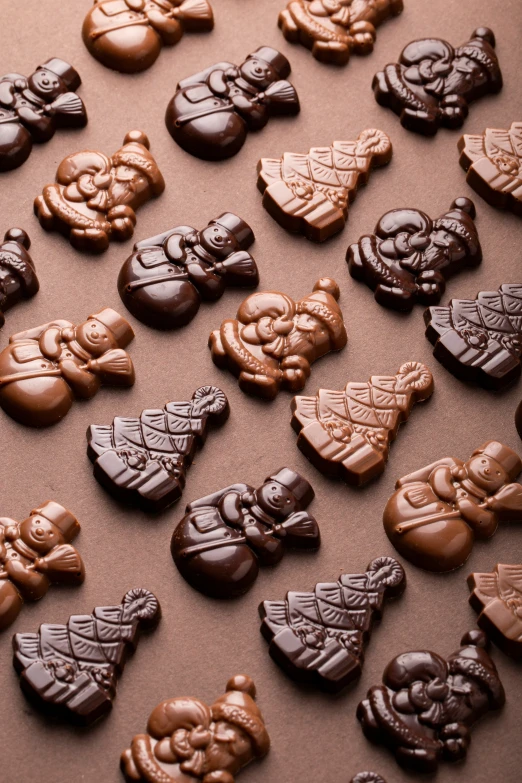 a table full of different shaped cookies on it