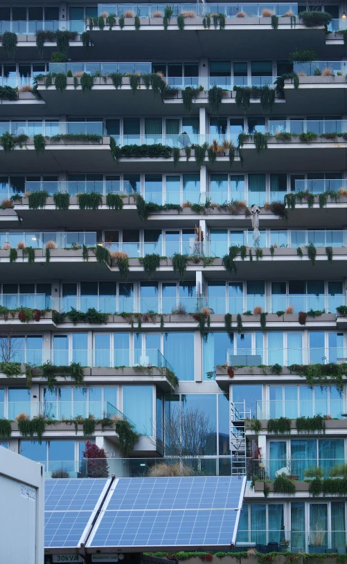 a building that has some plants growing on it