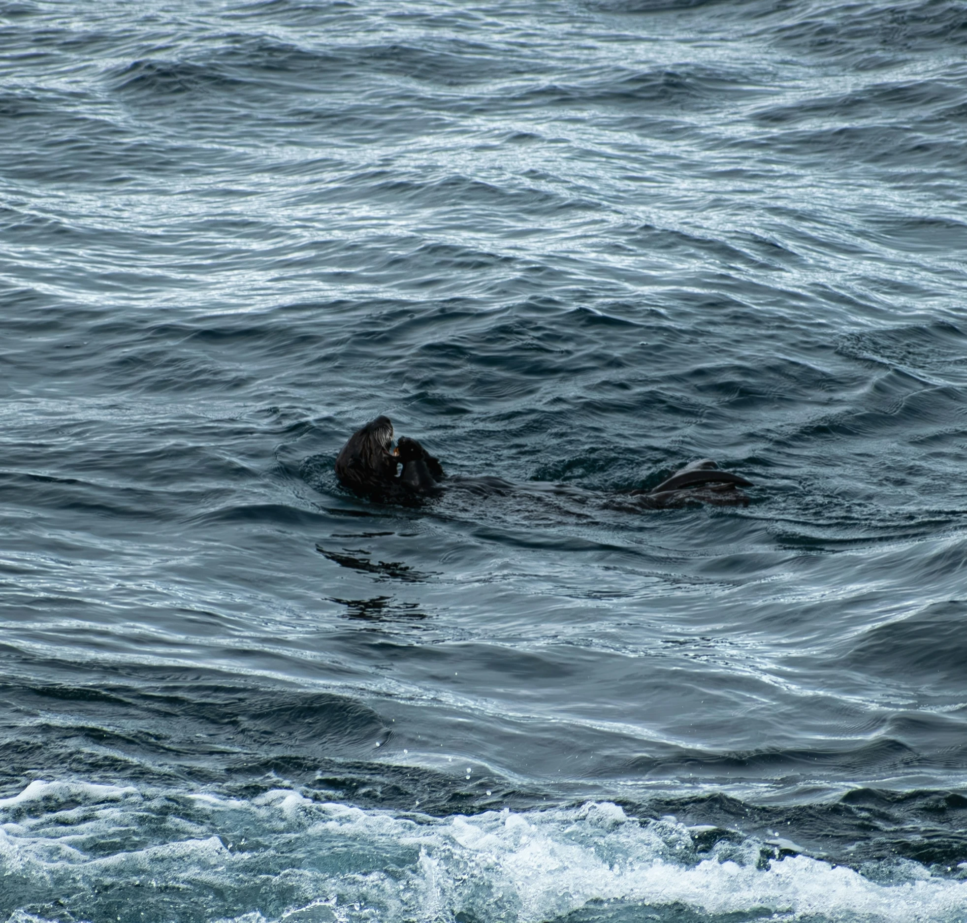 a large object in the middle of the ocean