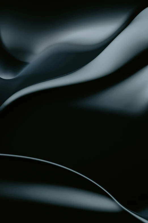 black wavy abstract painting with light shining