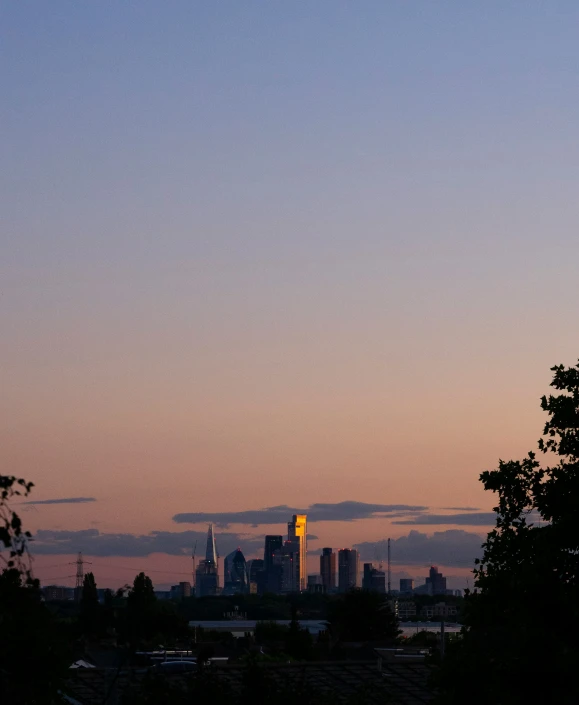 an image of an outdoor setting at twilight