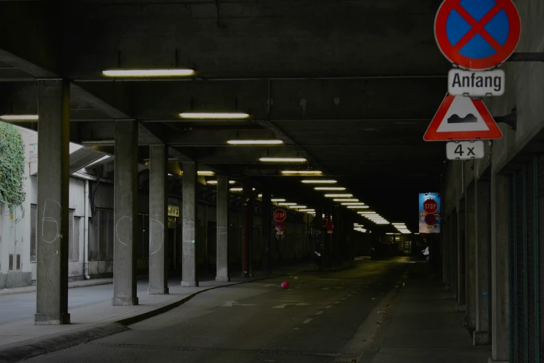 a hallway with no people or vehicles going through it